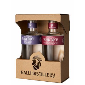GALLI DISTILLERY Galli Dárkové balení Slivovice 0,2l + Višňovice 0,2l
